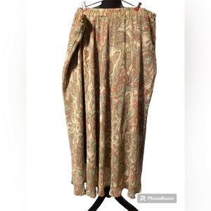 Roz & Ali Plus Size Women's Paisley Skirt Fully Lined Beige, Pink and Turquoise